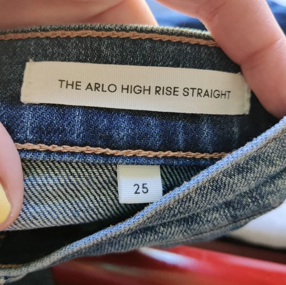 Aritzia Denim Forum Arlo High Rise Straight Jeans short - Picture 12 of 15